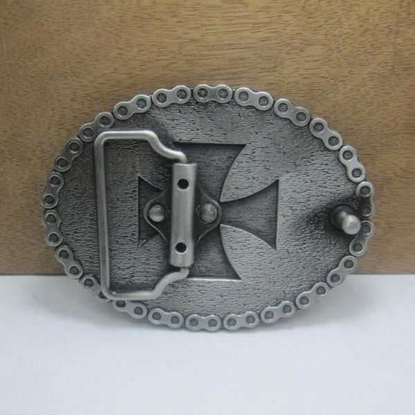 Biker Chain Black Cross Buckle