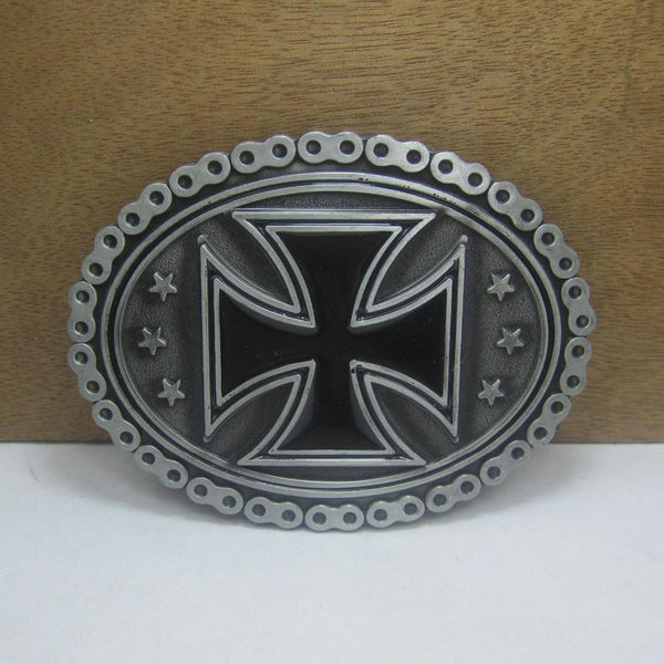Biker Chain Black Cross Buckle